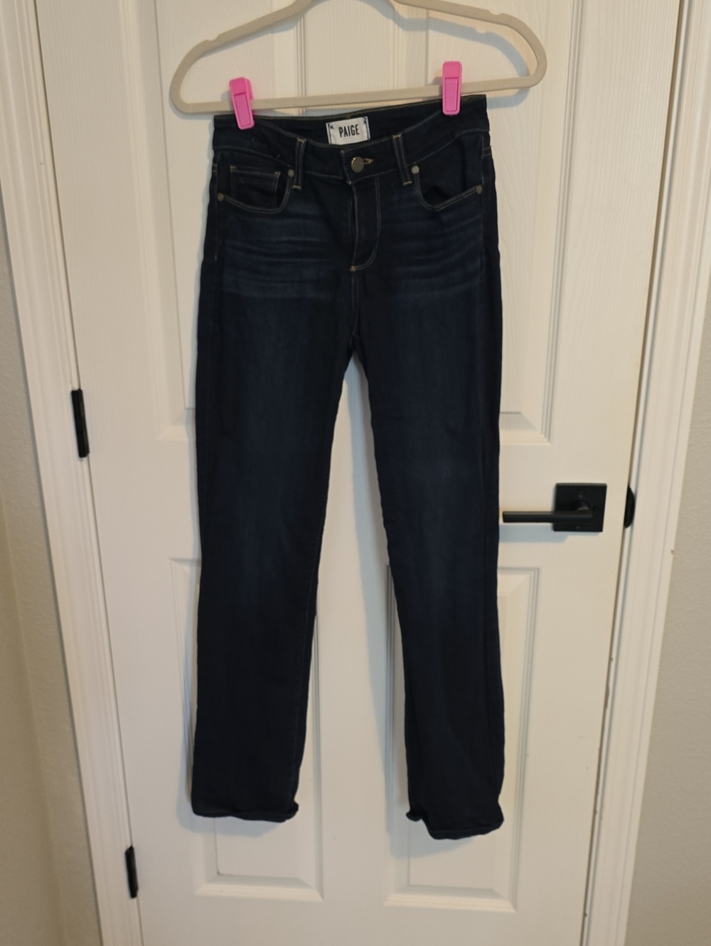 PAIGE Dark Blue Boot Cut Jeans